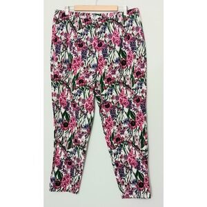 Isaac Mizrahi Live! Pants Womens Size 18W Multicolored 24/7 Stretch Print Ankle